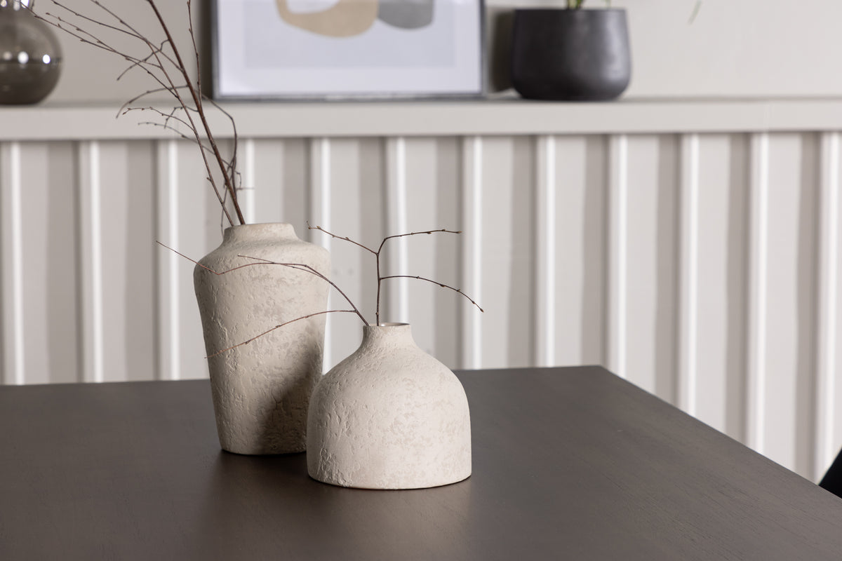 Venture Design Kaseidon & Night Rektangulära Matbord 120 x 80 Mörkbrun + Matstolar 2-pack Svart