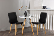 Venture Design Danburi & Today Runda Matbord ⌀60 Vit + Matstolar 2-pack Svart