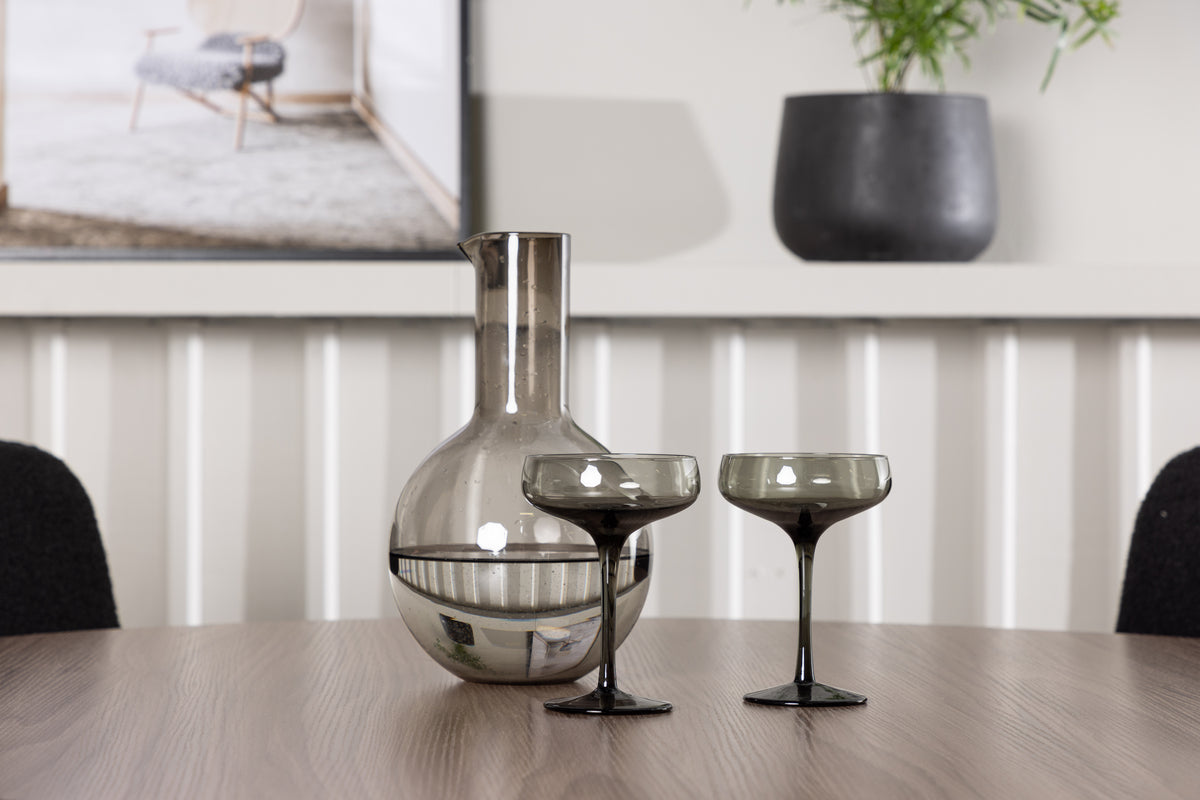 Venture Design Durango & Yesterday Runda Matbord ⌀120 Valnöt + Matstolar 2-pack Svart