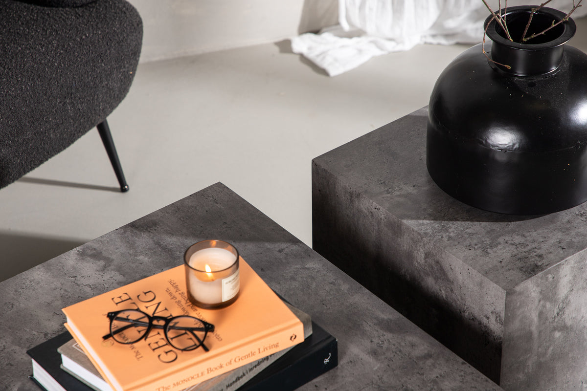 Venture Design York Soffbord 40 x 40 Mörkgrå + Soffbord 80 x 60 Mörkgrå