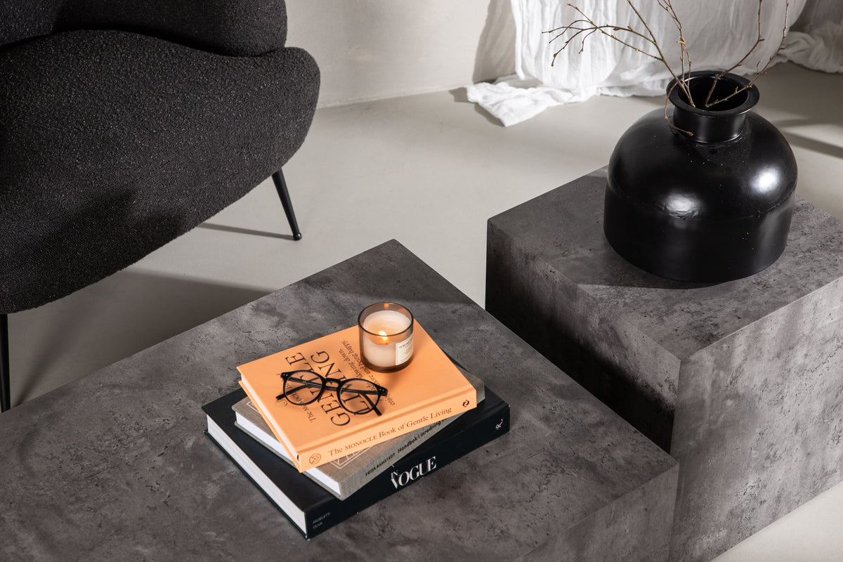 Venture Design York Soffbord 40 x 40 Mörkgrå + Soffbord 80 x 60 Mörkgrå