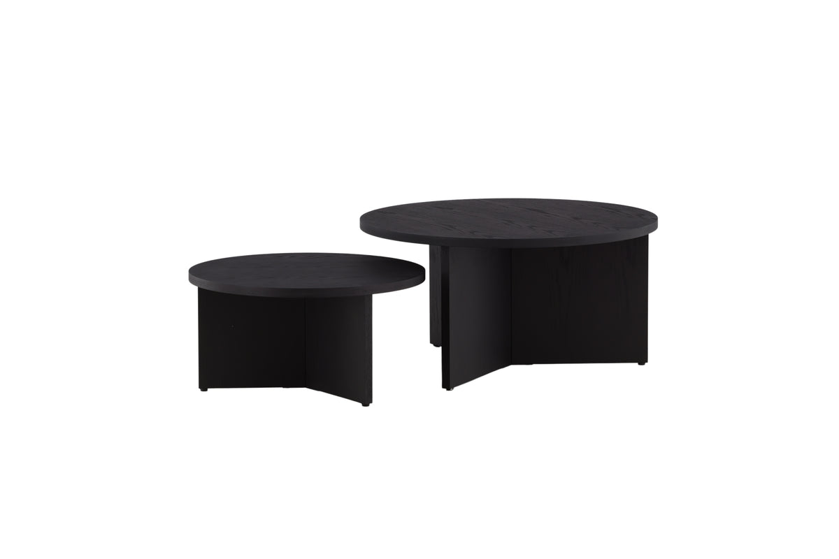 Venture Design Saltö Soffbord ⌀85 Svart + Soffbord ⌀65 Svart