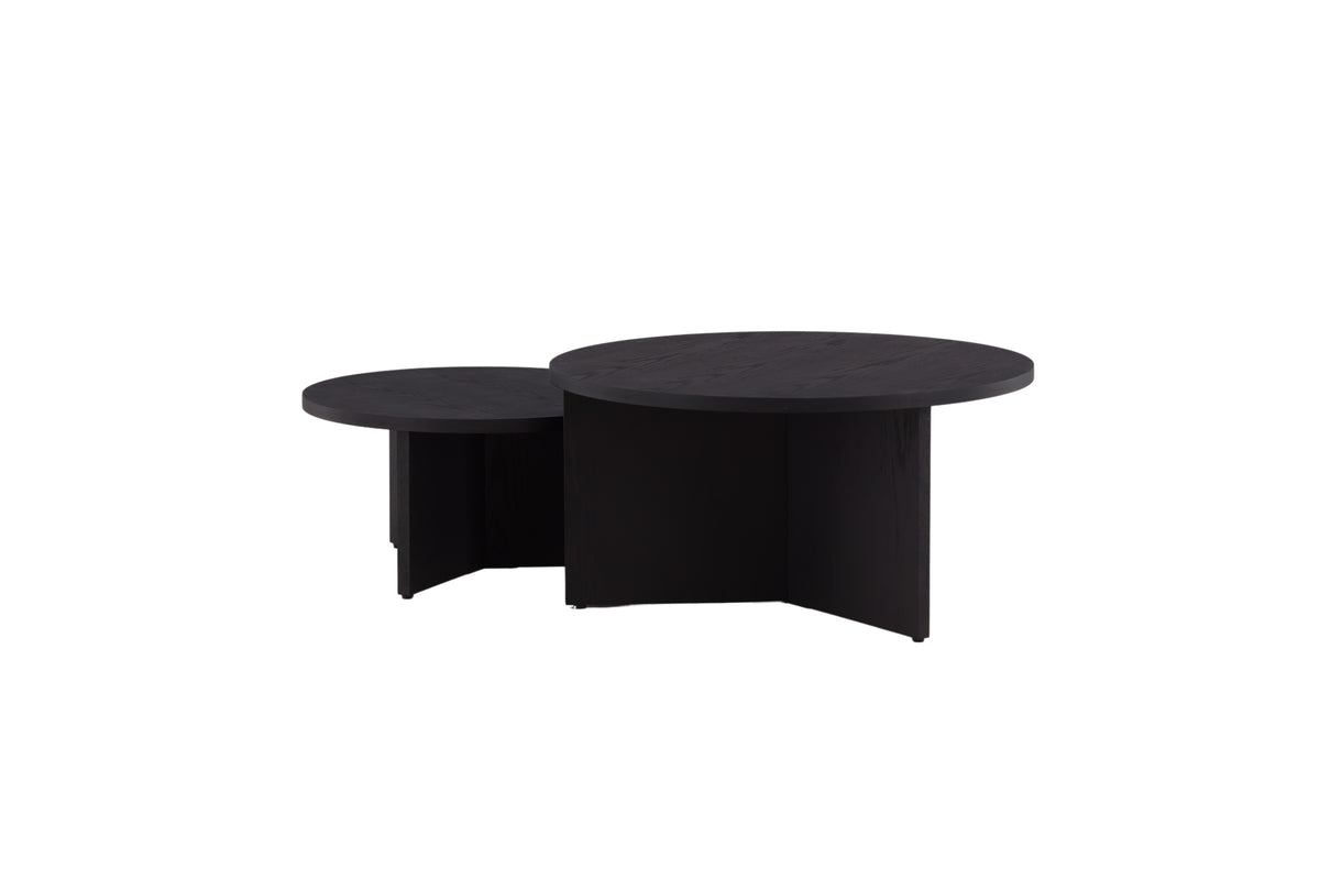 Venture Design Saltö Soffbord ⌀85 Svart + Soffbord ⌀65 Svart
