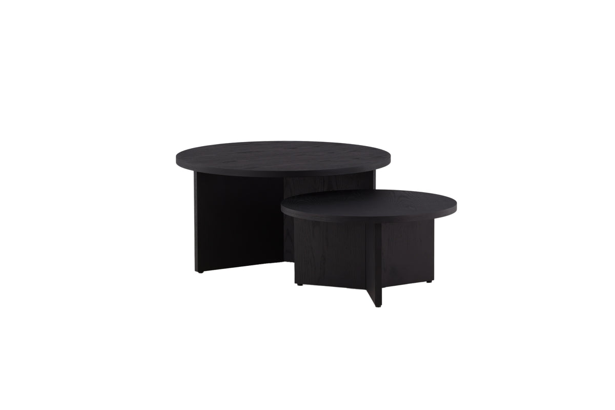 Venture Design Saltö Soffbord ⌀85 Svart + Soffbord ⌀65 Svart