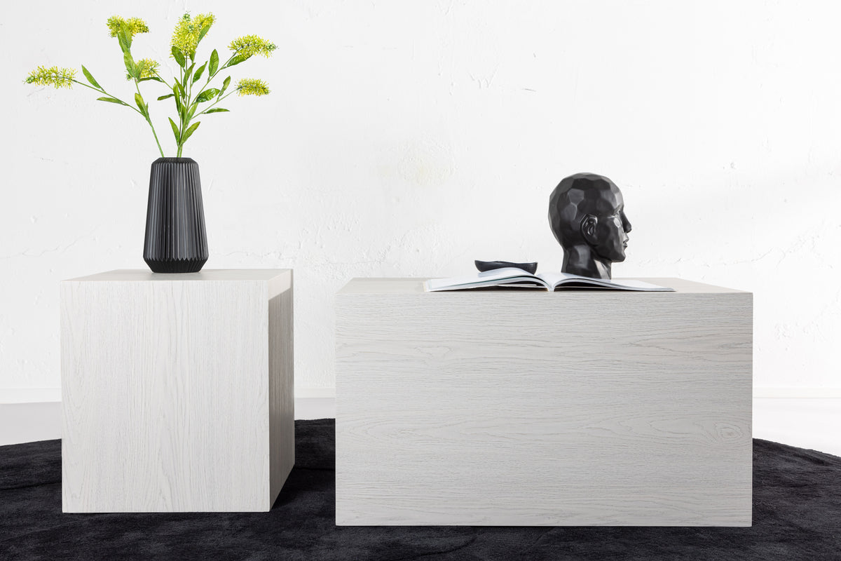 Venture Design York Soffbord 40 x 40 Vitputsad + Soffbord 80 x 60 Vitputsad