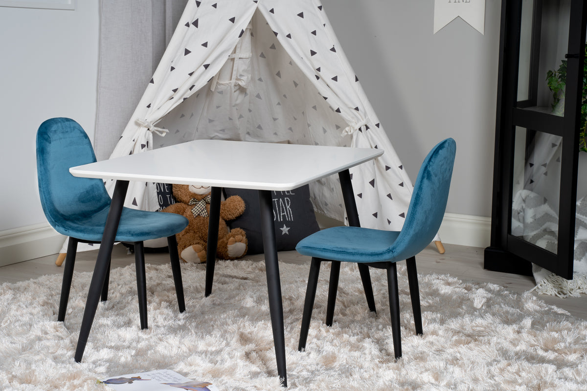 Venture Design Polar Barnstolar Blå + Barnbord 50 x 80 x 60
