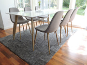 Venture Design Polar Matstolar 2-pack Grå + Rektangulära Matbord 180 x 90 Vit