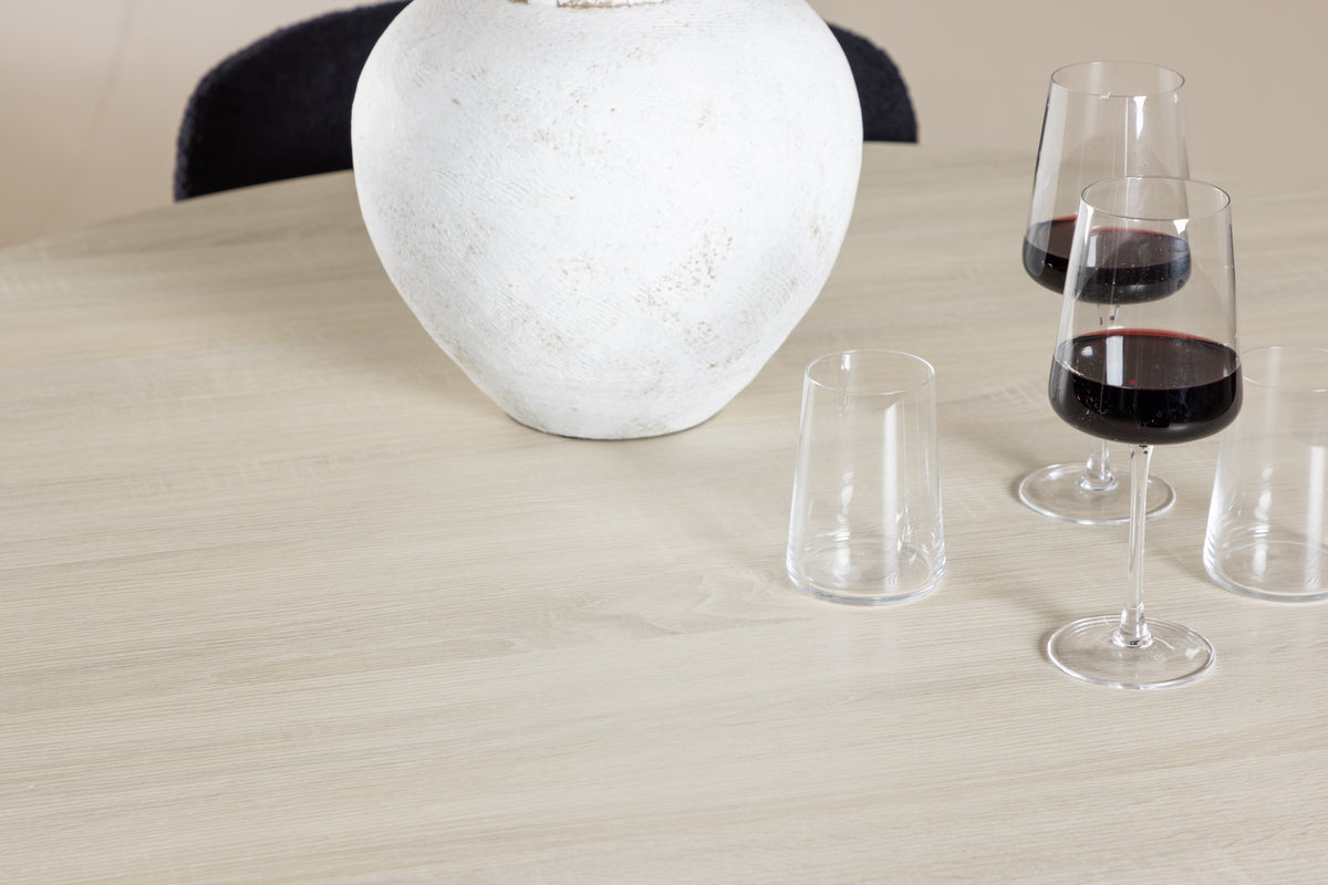 Venture Design Lanzo & Modesto Runda Matbord ⌀120 Vitputsad + Matstolar 2-pack Svart