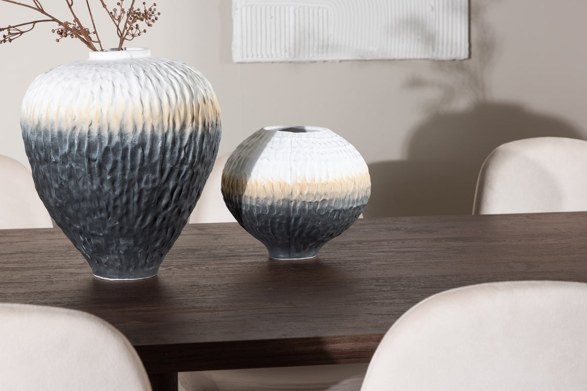 Venture Design Polar & Olivia Matstolar 2-pack Beige + Rektangulära Matbord 210 x 100 Mocka