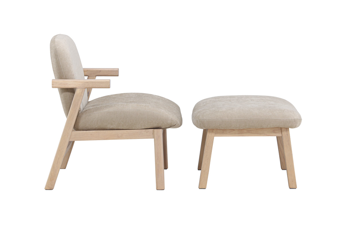 Venture Design Rile Ottoman 60 x 42 x 70 Beige + Fåtöljer Beige