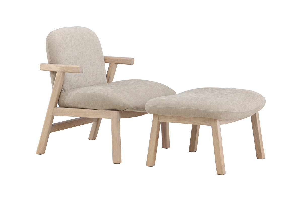 Venture Design Rile Ottoman 60 x 42 x 70 Beige + Fåtöljer Beige