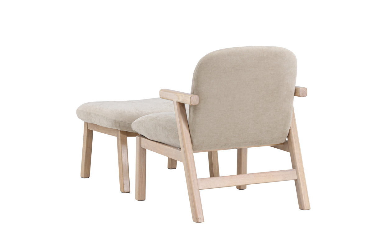 Venture Design Rile Ottoman 60 x 42 x 70 Beige + Fåtöljer Beige