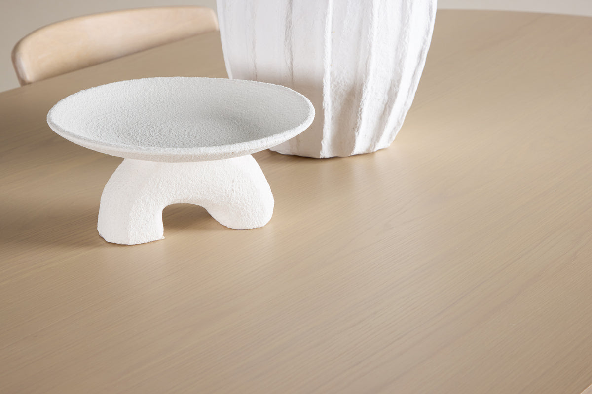 Venture Design Ven & Tyresö Matstolar 2-pack Vitputsad + Ovala Matbord 220 x 100 Vitputsad
