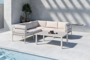 Venture Design Copacabana Soffbord 120 x 70 Beige + Soffmoduler Beige + Soffmoduler Beige