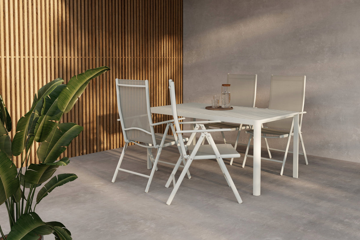 Venture Design Break & Giardini Matstolar 2-pack Beige + Rektangulära Matbord 150 x 85 Beige