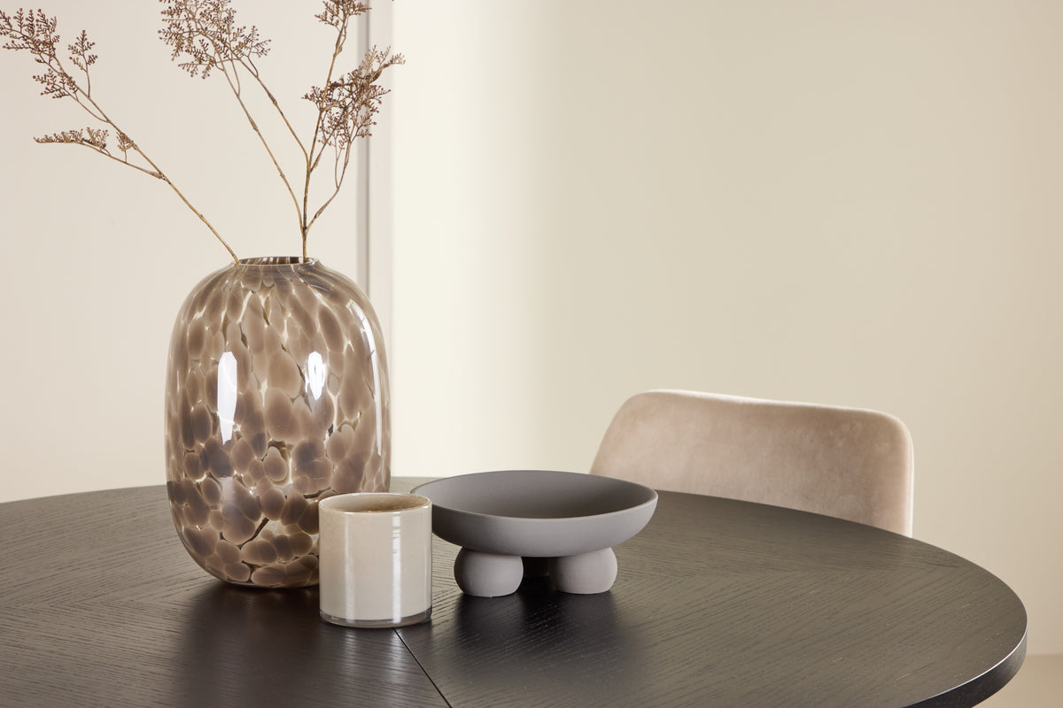 Venture Design Night & Strada Matstolar 2-pack Beige + Rektangulära Matbord ⌀120 Svart