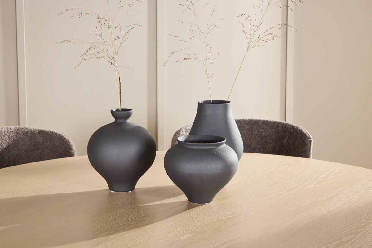 Venture Design Copenhagen & Astoria Runda Matbord ⌀140 Vitputsad + Matstolar 2-pack Brun