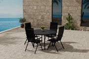 Venture Design Levanzo & Giardini Positionsstolar 2-pack Svart + Runda Matbord Ø120 Svart