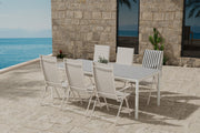 Venture Design Levanzo & Lino Positionsstolar 2-pack Beige + Rektangulära Matbord 220 x 100 Beige