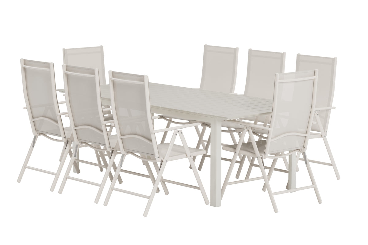 Venture Design Break & Levels Matstolar 2-pack Beige + Rektangulära Matbord 229 × 100 Beige