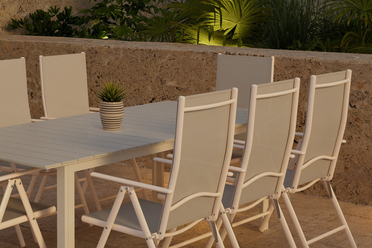 Venture Design Break & Levels Matstolar 2-pack Beige + Rektangulära Matbord 229 × 100 Beige