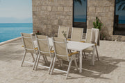 Venture Design Giardini & Panama Rektangulära Matbord 200 x 90 Beige + Positionsstolar 2-pack Beige