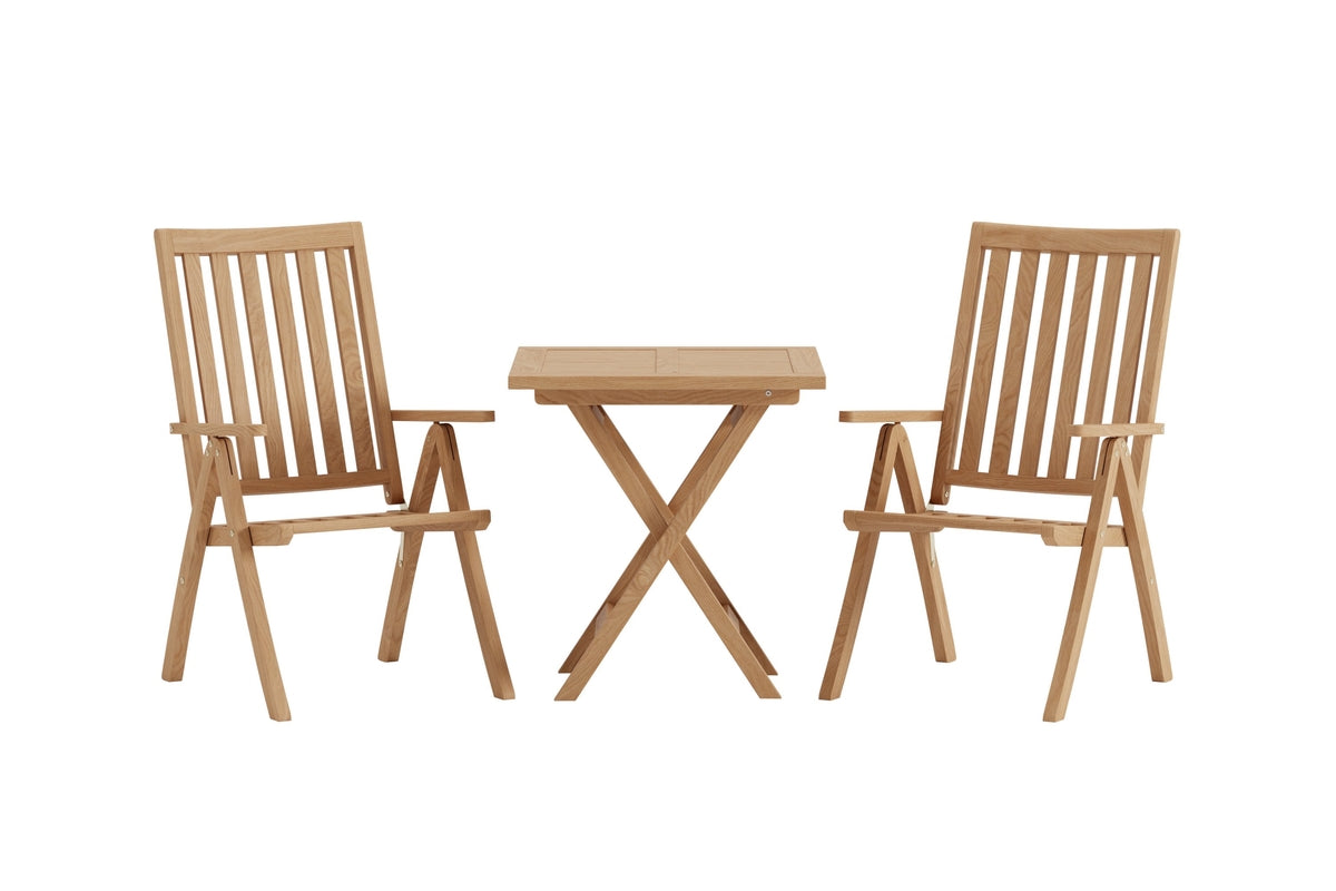 Venture Design Kenya Positionsstolar Natur + Cafebord 70 x 70 x 75 Natur