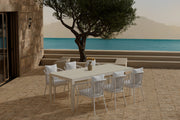 Venture Design Mirko & Linos Rektangulära Matbord 205 x 90 Beige + Matstolar 2-pack Vit