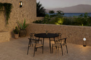 Venture Design San Vito & Alfons Runda Matbord ⌀120 Svart + Matstolar Svart
