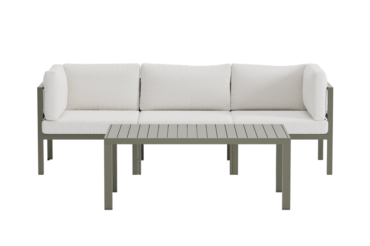 Venture Design Copacabana Soffmoduler Brun + Soffmoduler Brun + Soffbord 120 x 70 Brun
