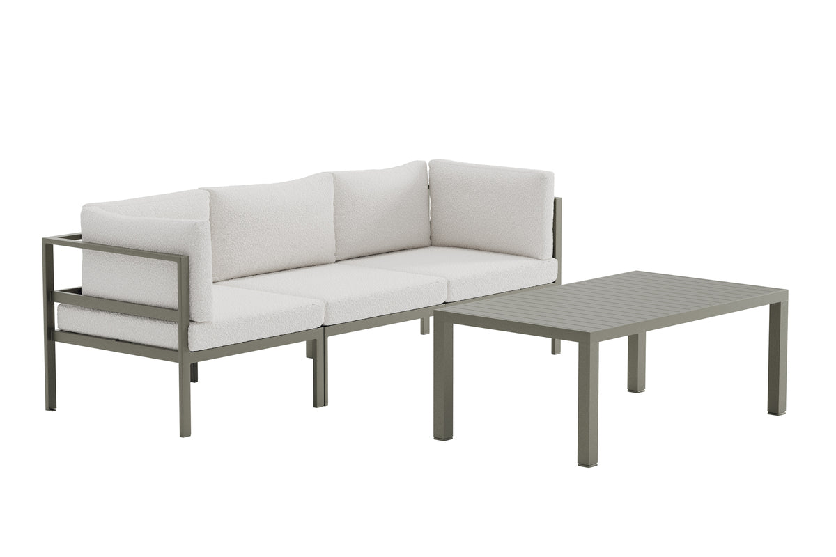 Venture Design Copacabana Soffmoduler Brun + Soffmoduler Brun + Soffbord 120 x 70 Brun
