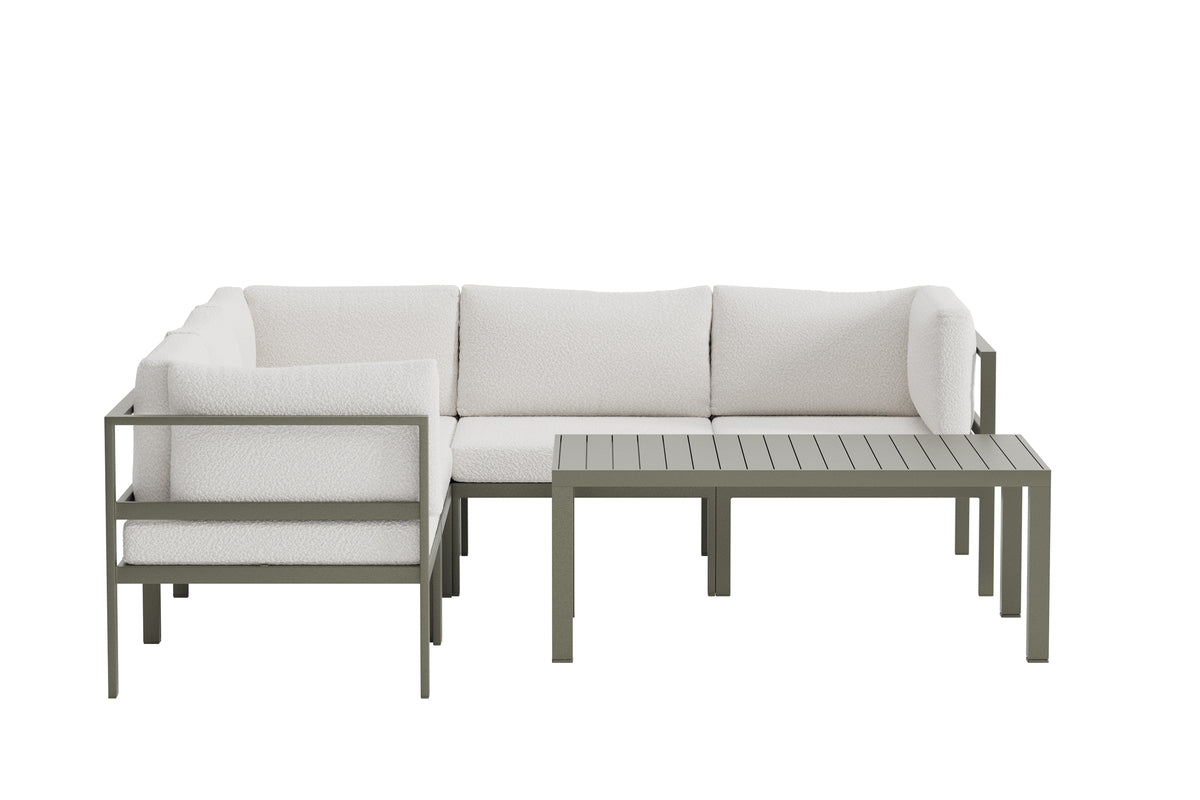 Venture Design Copacabana Soffmoduler Brun + Soffmoduler Brun + Soffbord 120 x 70 Brun