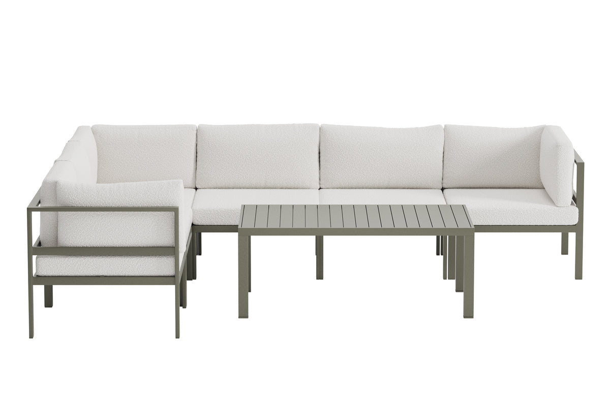 Venture Design Copacabana Soffmoduler Brun + Soffmoduler Brun + Soffbord 120 x 70 Brun