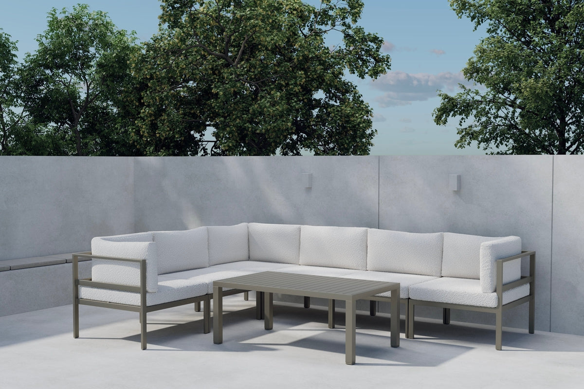 Venture Design Copacabana Soffmoduler Brun + Soffmoduler Brun + Soffbord 120 x 70 Brun