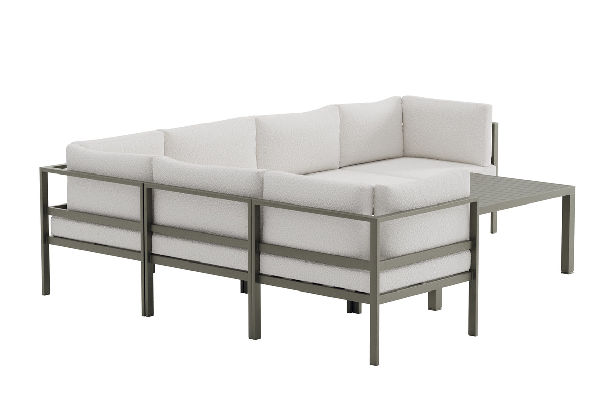 Venture Design Copacabana Soffmoduler Brun + Soffmoduler Brun + Soffbord 120 x 70 Brun
