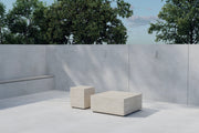 Venture Design Lissabon Sidobord 40 x 40 x 45 Beige + Sidobord 80 x 80 x 35 Beige