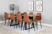 Venture Design Polar & Inca Matstolar 2-pack Brun + Rektangulära Matbord 160 x 85 Valnöt