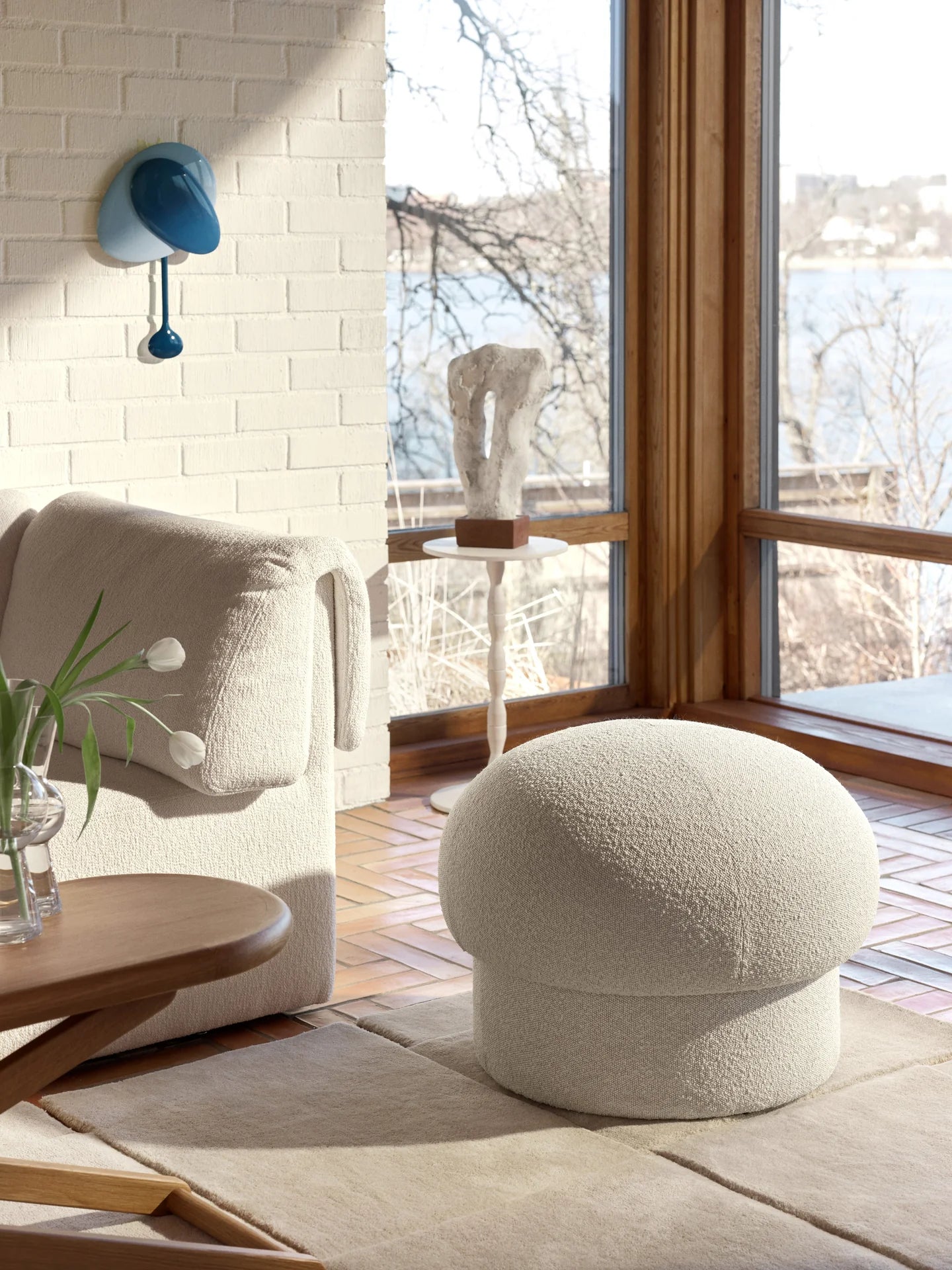 Design House Stockholm, Uno Puff, Vit, Mellan, Claesson, Koivisto, Rune