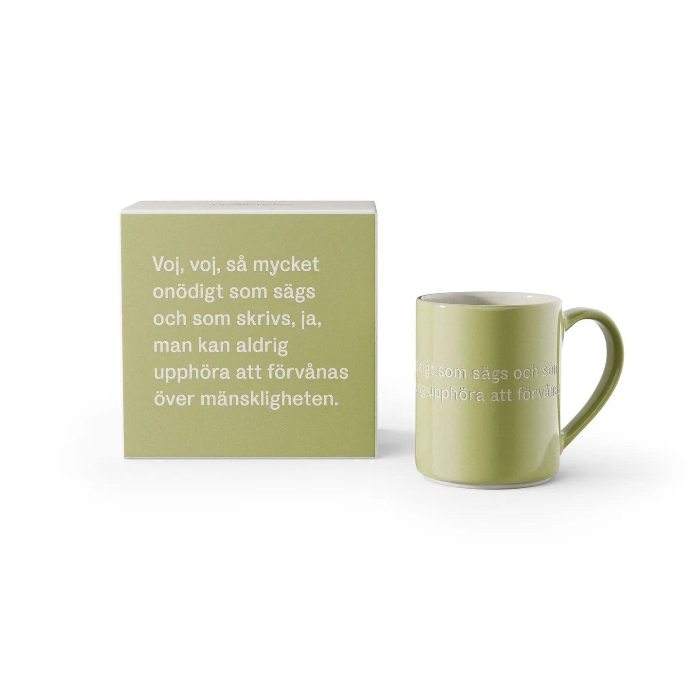 Design House Stockholm, Astrid lindgren, Mugg, 4-pack, “Voj, voj, så mycket onödigt som sägs och som skrivs, ja, man kan aldrig upphöra att förvånas över mänskligheten.”